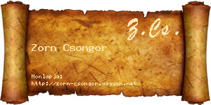 Zorn Csongor névjegykártya