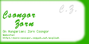 csongor zorn business card
